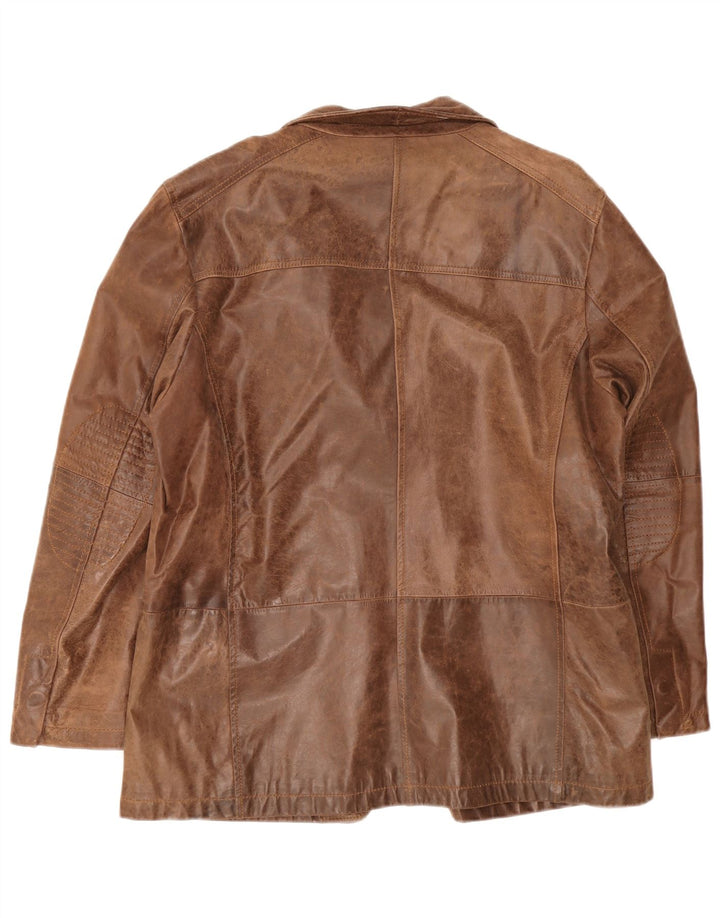 Vintage Ανδρικό Δερμάτινο Μπουφάν Blazer IT 54 2XL Καφέ