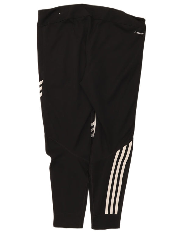 Adidas Γυναικεία κολάν Capri Running UK 20/22 XL Μαύρο πολυεστέρα σπορ