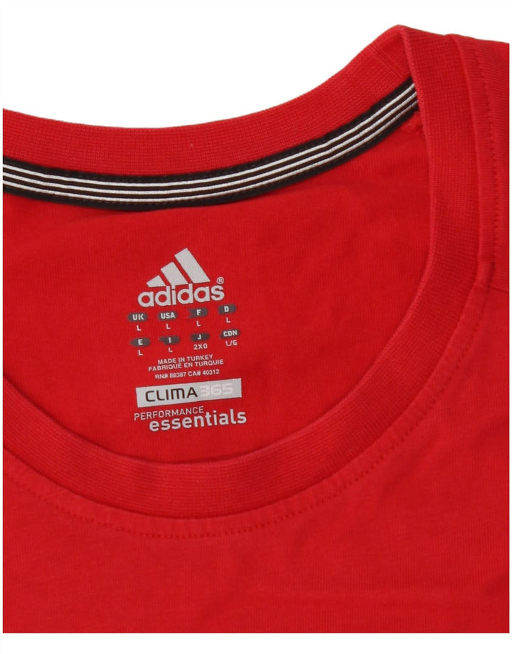 ADIDAS Mens Clima 365 Graphic T-Shirt Top Large Red