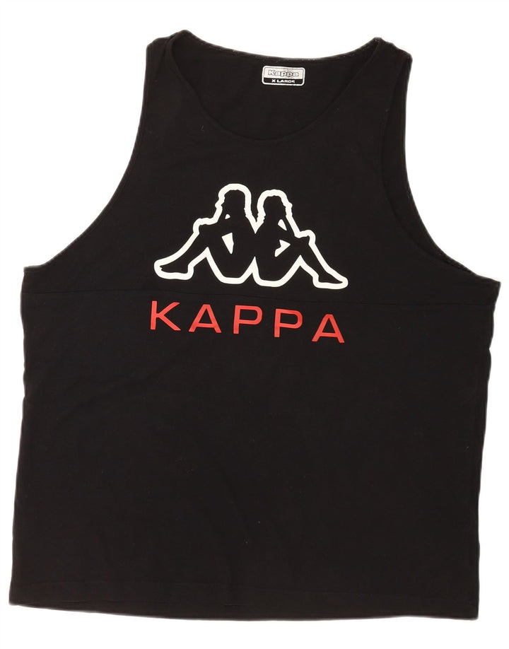 Ανδρικό γραφικό γιλέκο Kappa Top XL Μαύρο