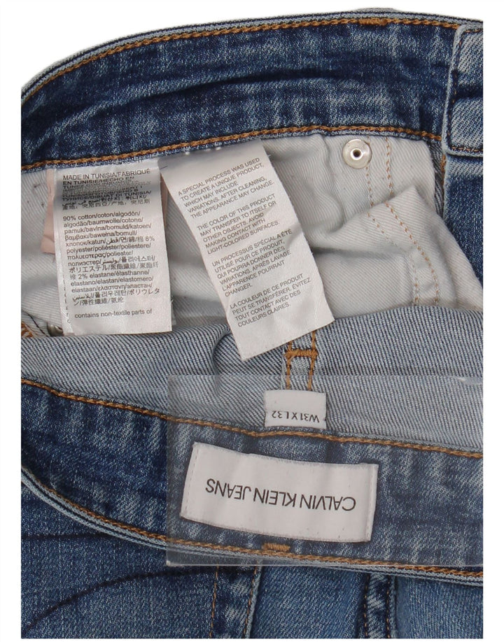 CALVIN KLEIN Ανδρικό Slim Jeans W31 L32 Μπλε βαμβακερό