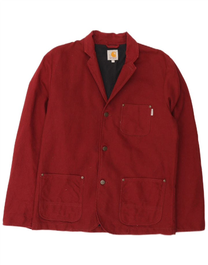 Carhartt Ανδρικό σακάκι σακάκι με 3 κουμπιά UK 40 Large Burgundy
