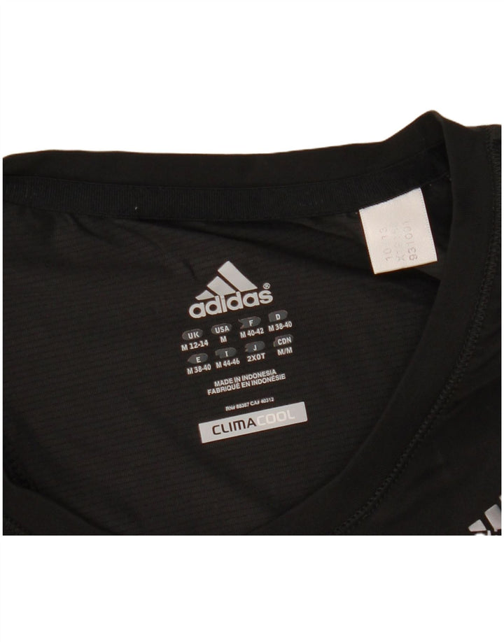 Γυναικείο T-Shirt Climacool ADIDAS Top UK 12/14 Medium Black