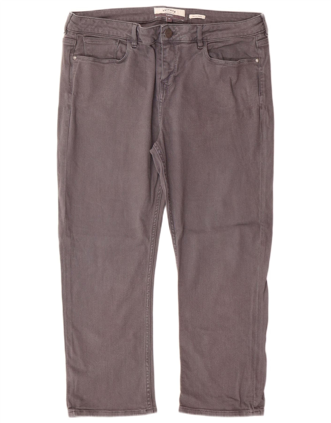 FAT FACE Γυναικείο τζιν Capri US 16 2XL W36 L24 Γκρι βαμβακερό