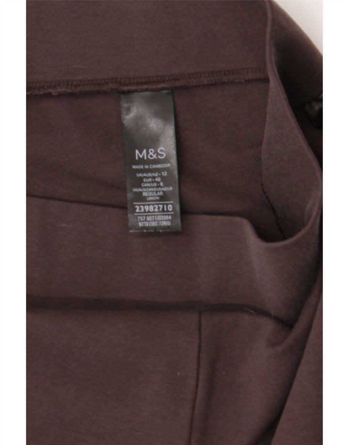 Marks & Spencer Γυναικεία κολάν Crop UK 12 Medium Burgundy Viscose