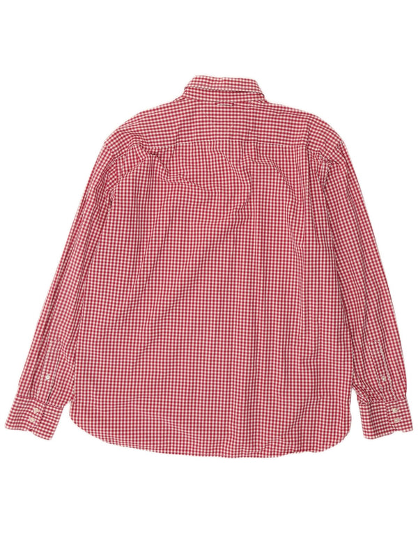 Ανδρικό πουκάμισο Tommy Hilfiger 2XL Red Gingham Cotton