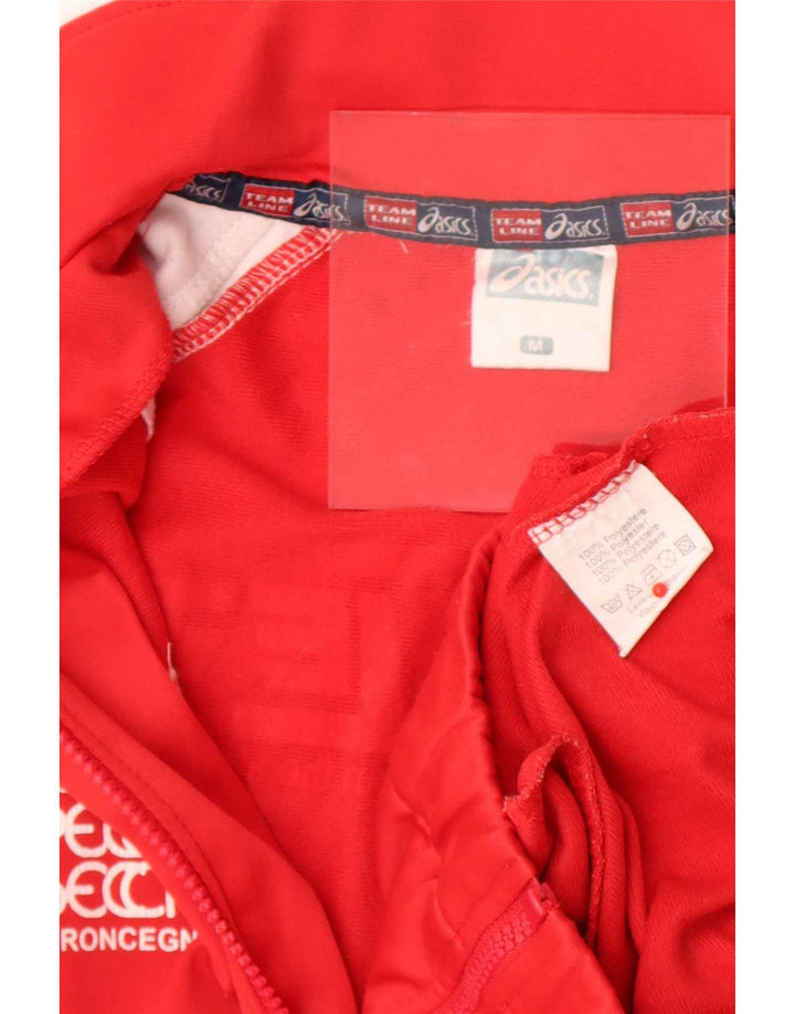Ανδρική αθλητική φόρμα γραφικών Asics Top μπουφάν μεσαίου κόκκινου χρώματος πολυεστέρας
