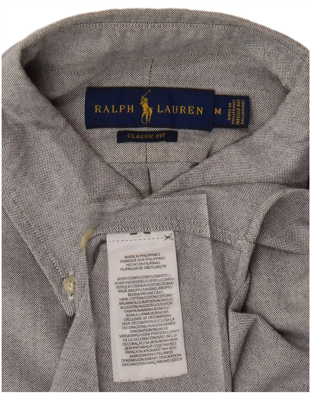 RALPH LAUREN Ανδρικό κοντομάνικο πουκάμισο Classic Fit, μεσαίο βαμβακερό