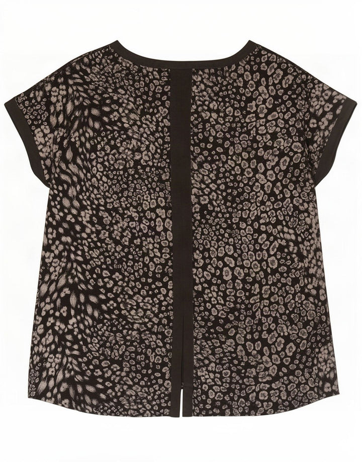 Γυναικεία μπλούζα Oasis Top UK 14 Medium Black Animal Print Polyester
