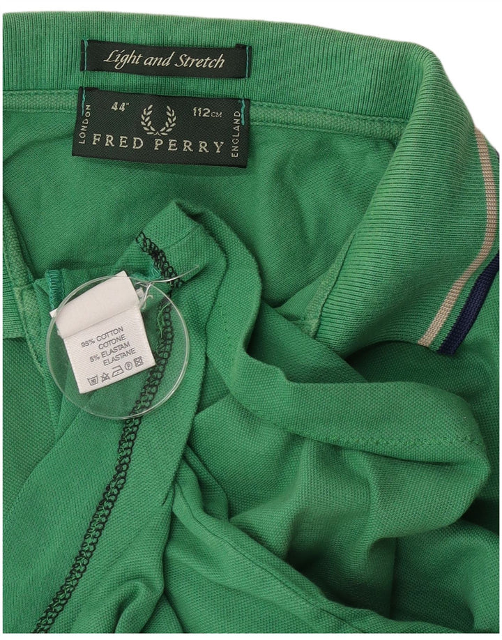 Fred Perry Ανδρικό ελαφρύ και Stretch Πόλο Μπλουζάκι Μεσαίο Πράσινο Βαμβακερό
