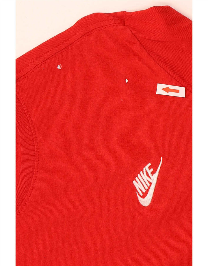 Ανδρικό T-Shirt Nike με κούρεμα, μεγάλο κόκκινο βαμβακερό