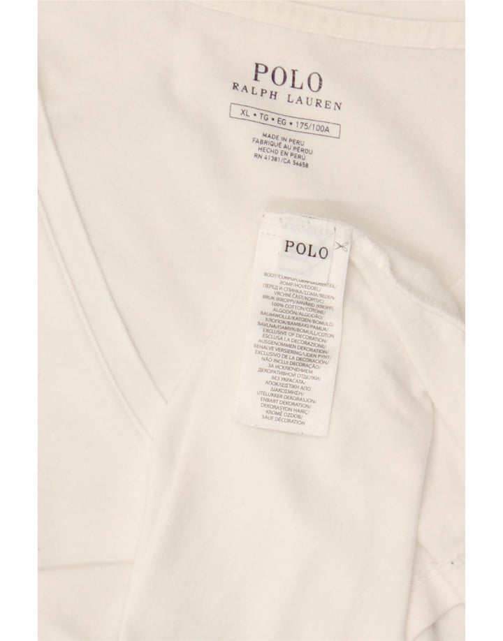 Ανδρικό T-Shirt POLO RALPH LAUREN Top XL Λευκό βαμβακερό