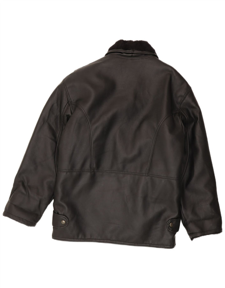 Vintage Ανδρικό Shearling Jacket IT 52 XL Black Shearling