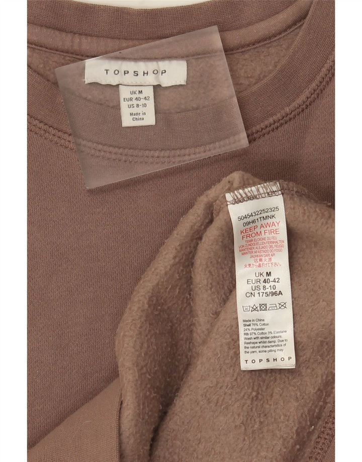 Γυναικείο φούτερ Topshop Jumper UK 14 Βαμβακερό μεσαίο καφέ