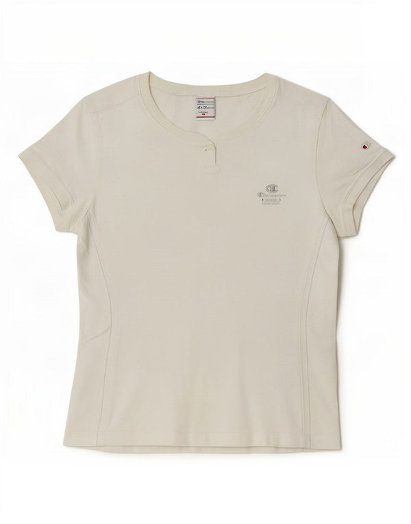 Champion Womens Heritage Classics T-shirt Top UK 14 Large White βαμβακερό