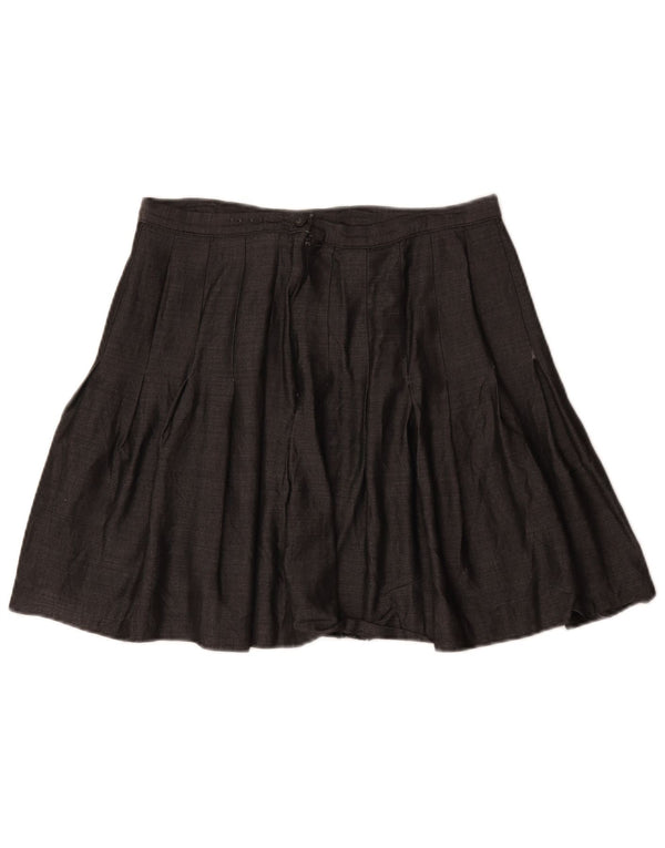 Marks & Spencer Γυναικεία πλισέ φούστα σε γραμμή Α UK 18 XL W32 Γκρι βισκόζη
