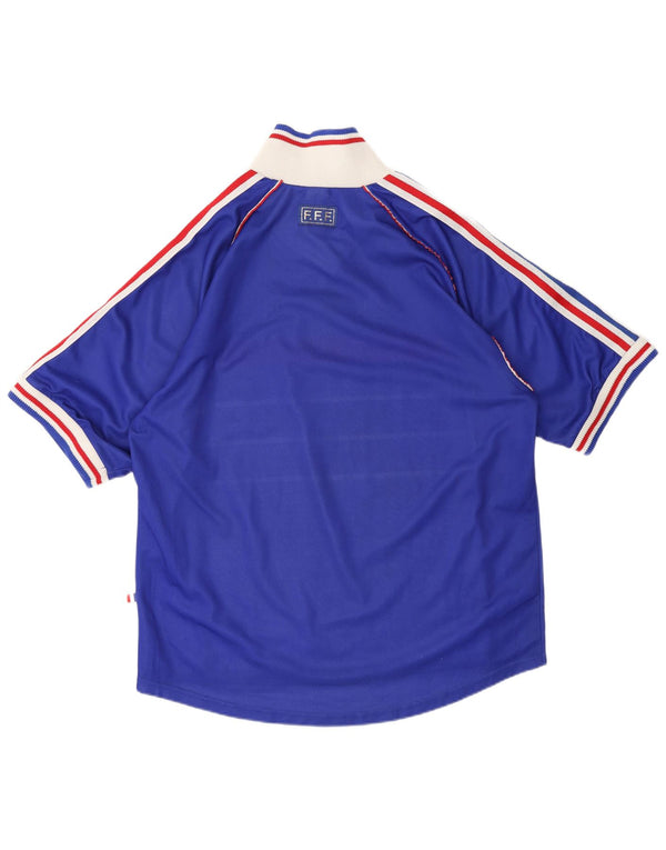 Adidas Mens France Home 1998 Ποδοσφαιρικό πουκάμισο XL Μπλε χρώματος πολυεστέρας