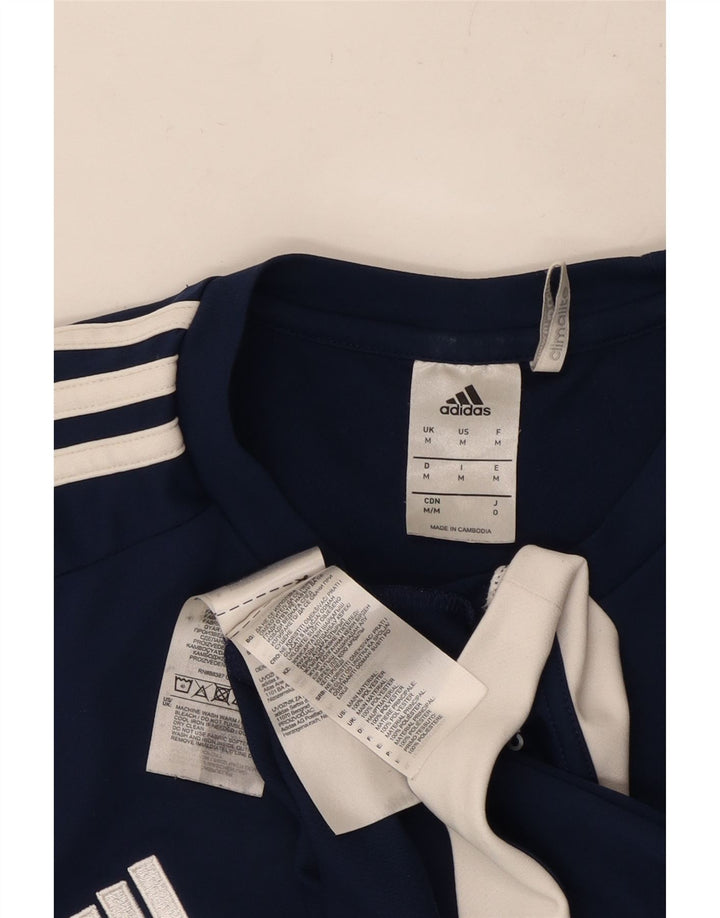 Ανδρικό T-Shirt Climalite ADIDAS Top Medium Navy Blue Colorblock Πολυεστέρας