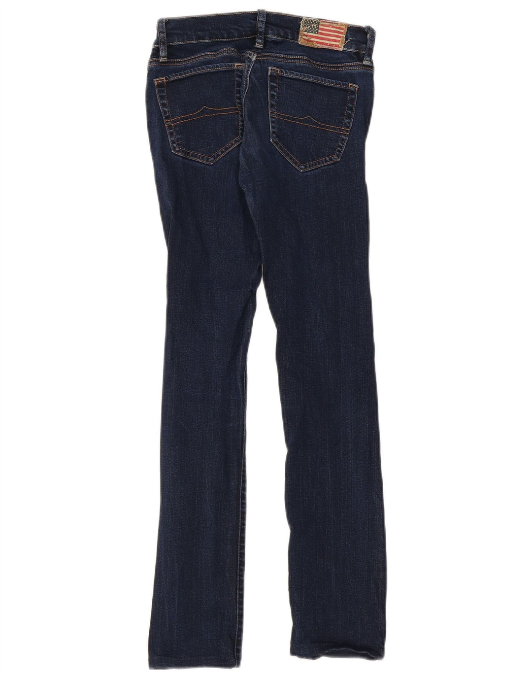 VINTAGE Womens Slim Jeans W26 L27 Navy Blue Viscose