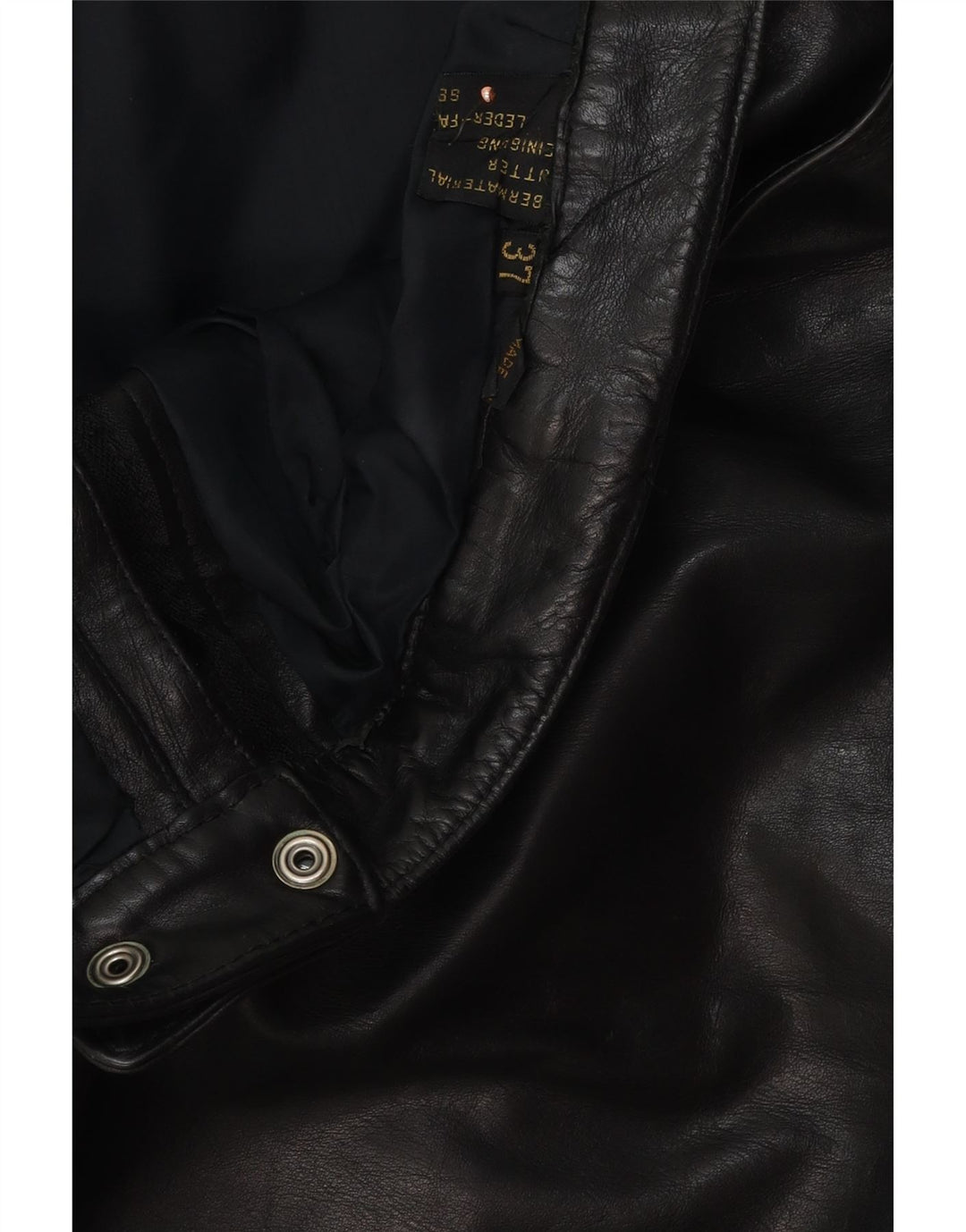 Vintage Ανδρικό Λεπτό Δερμάτινο Παντελόνι W37 L34 Μαύρο Δερμάτινο