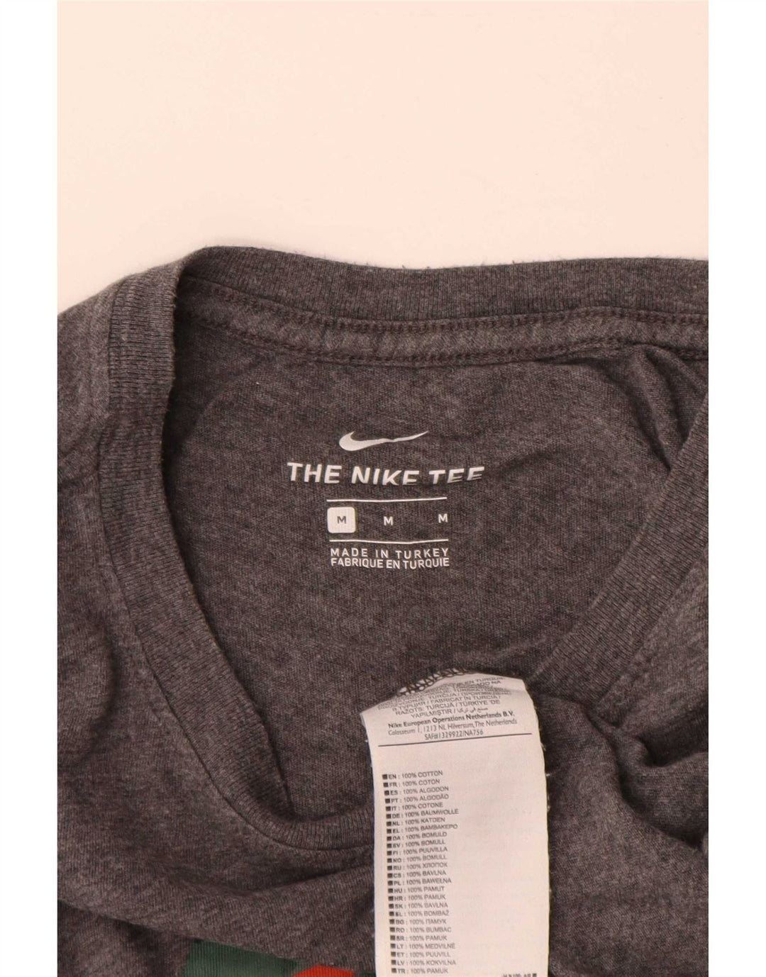 Ανδρικό γραφικό μπλουζάκι Nike, μεσαίο γκρι βαμβακερό