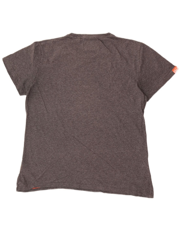 Superdry Ανδρικό T-Shirt Top XL Γκρι βαμβακερό