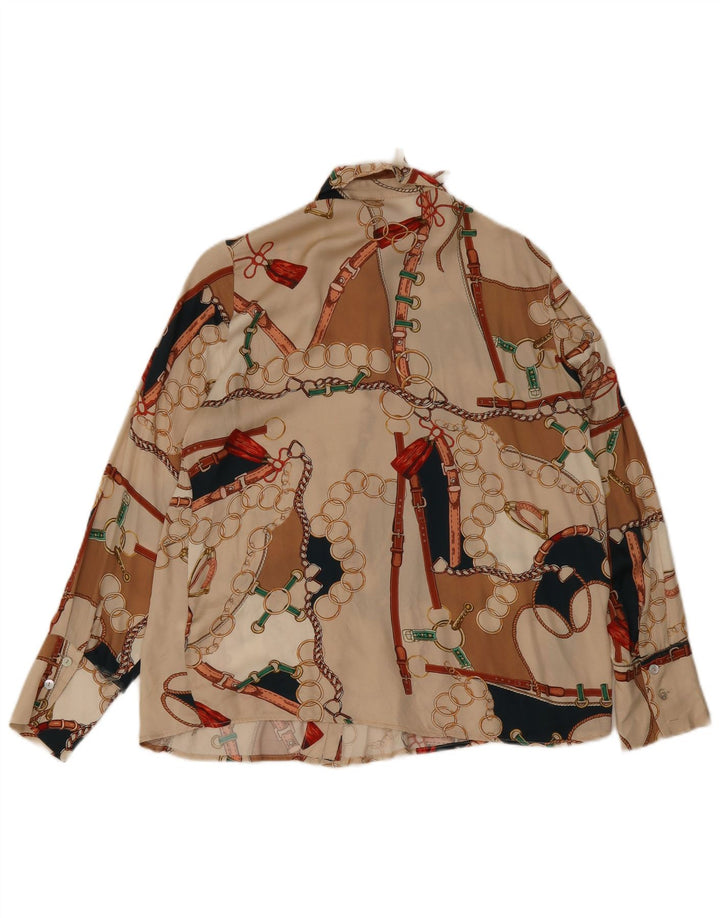 Vicolo Γυναικείο πουκάμισο Abstract Pattern Μπλούζα UK 14 Medium πολύχρωμο