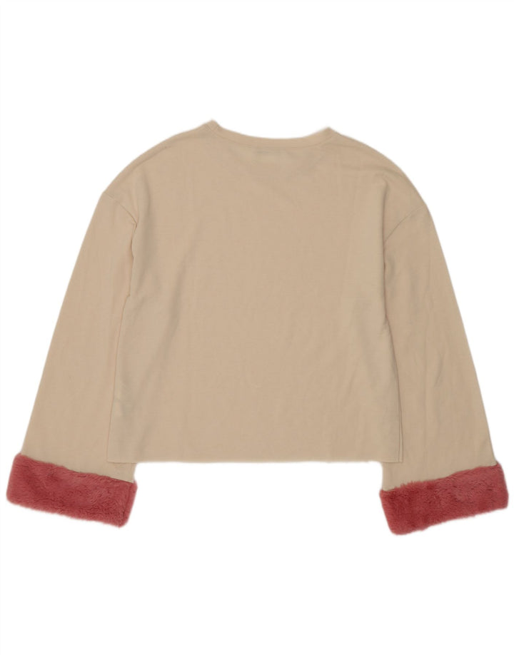 Zara γυναικείο υπερμεγέθη μακρυμάνικο UK 10 Small Beige Colourblock