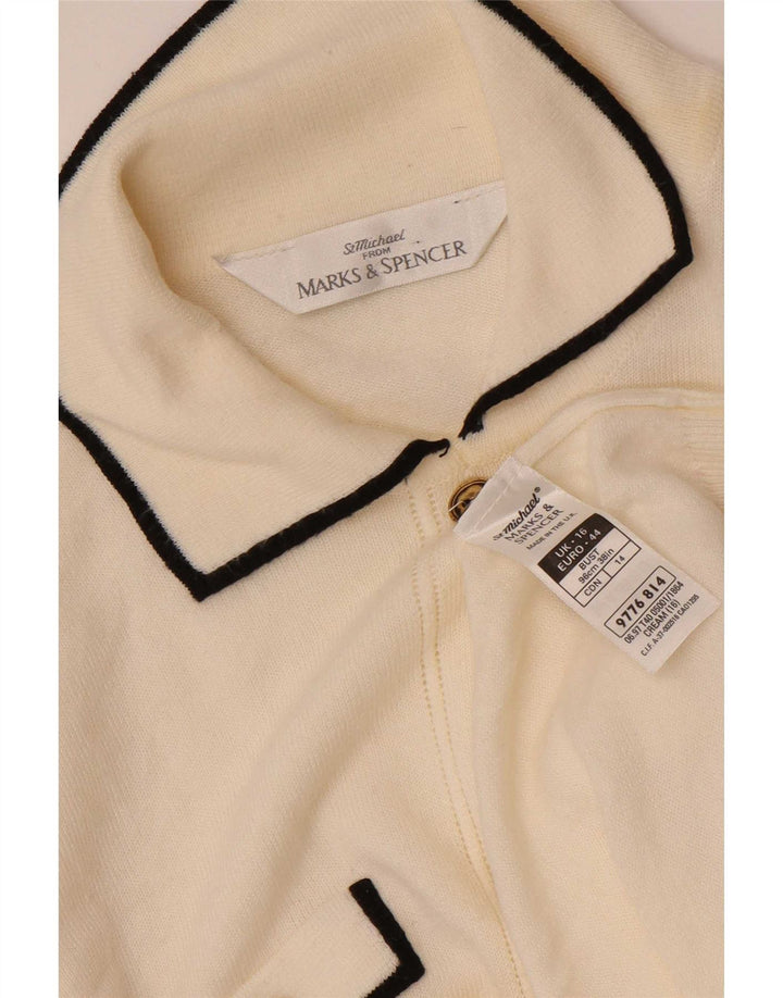 Marks & Spencer Γυναικείο πουλόβερ St. Michael Cardigan UK 16 Large Off White