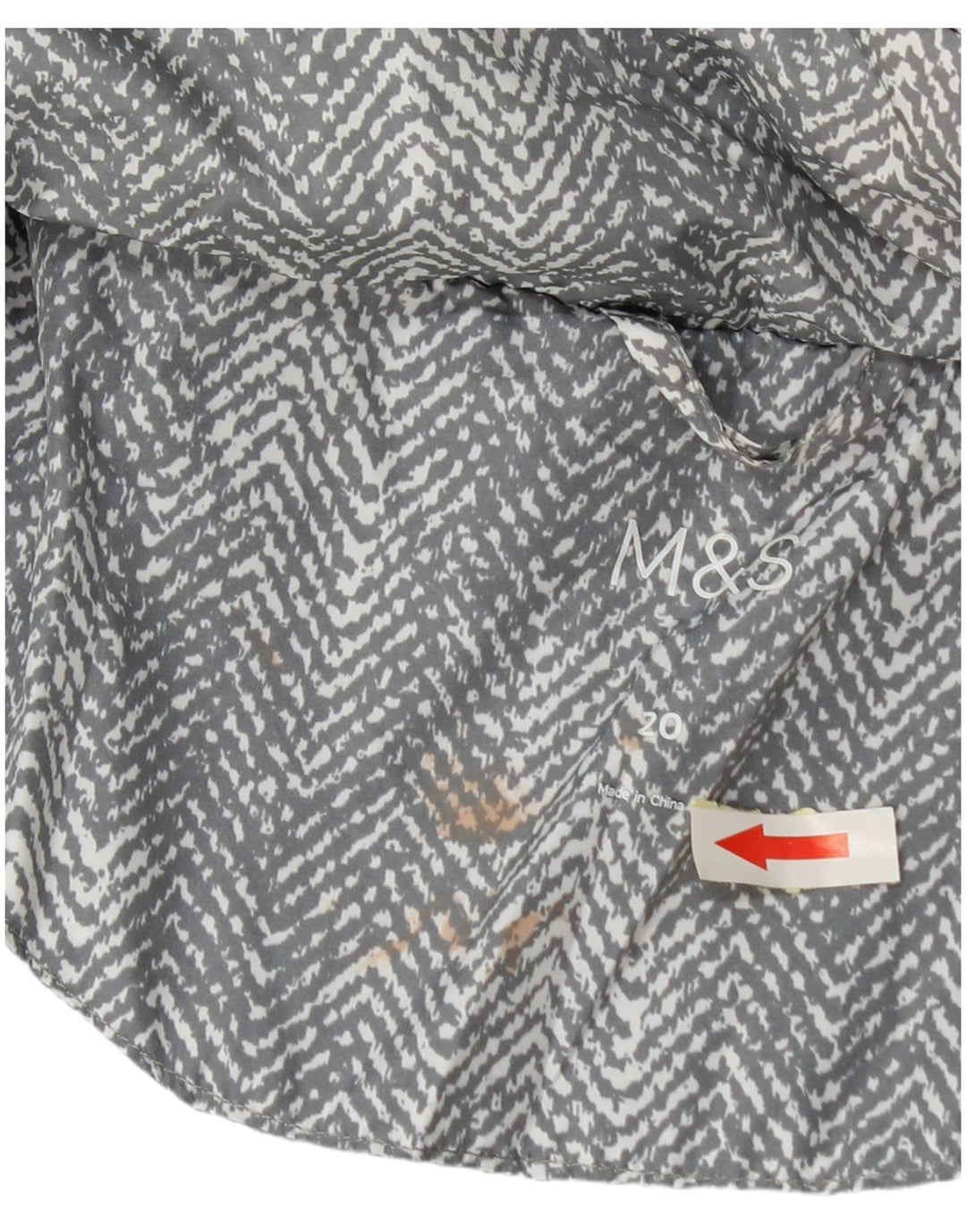 Marks & Spencer Γυναικείο μπουφάν με επένδυση UK 20 2XL Γκρι πολυεστέρας ψαροκόκαλου