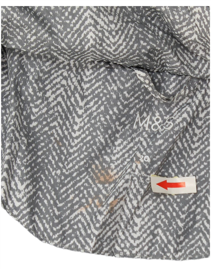 Marks & Spencer Γυναικείο μπουφάν με επένδυση UK 20 2XL Γκρι πολυεστέρας ψαροκόκαλου