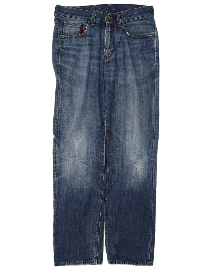 Ανδρικό τζιν Tommy Hilfiger Distressed Straight W32 L32 Μπλε βαμβακερό