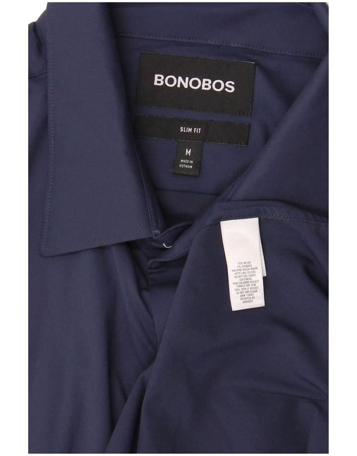 BONOBOS Ανδρικό πουκάμισο Slim Fit Medium Navy Blue Nylon