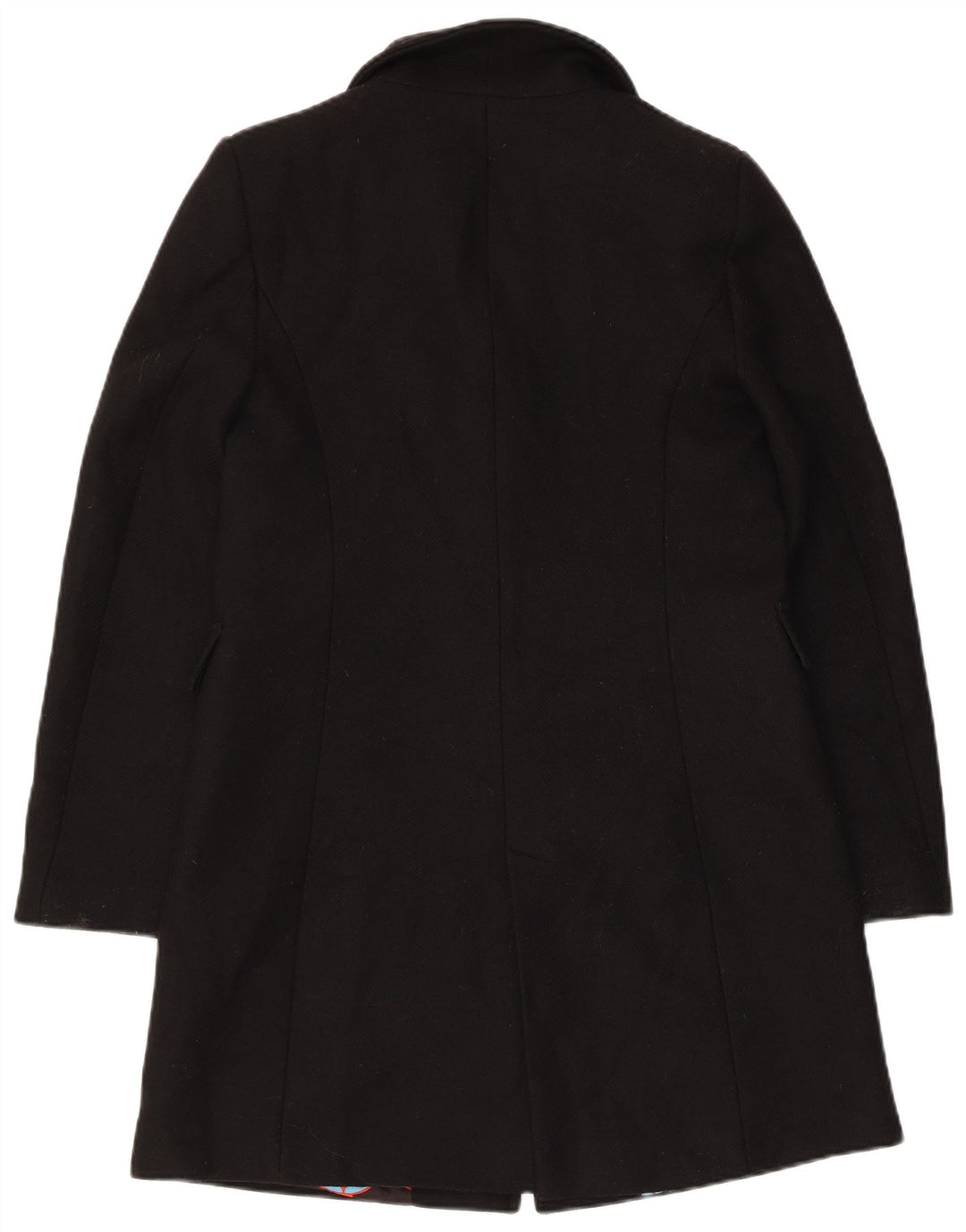 Zara Γυναικείο Πανωφόρι UK 6 XS Μαύρο Μάλλινο