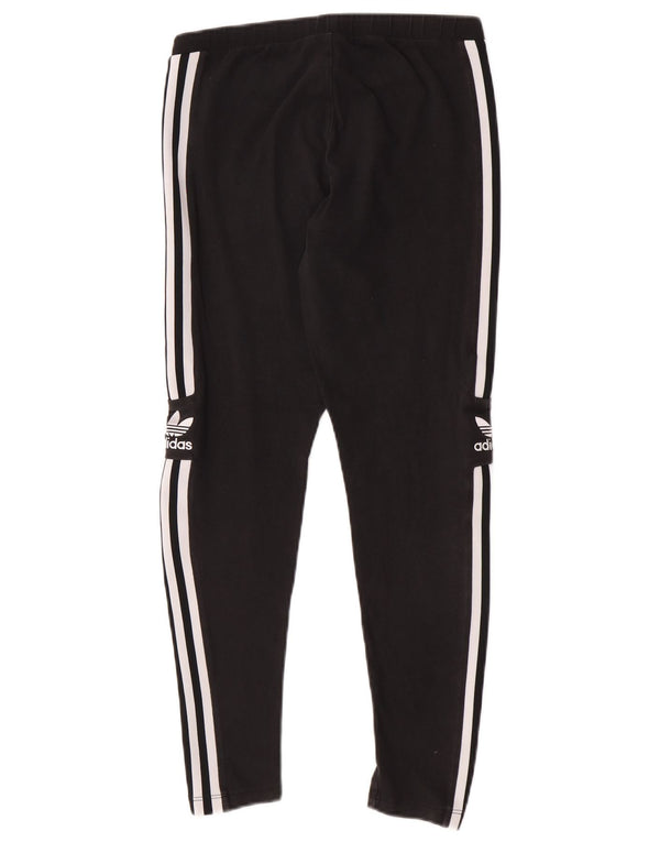 Γυναικεία κολάν Adidas Graphic Slim Fit UK 14 μεσαία μαύρα ριγέ σπορ