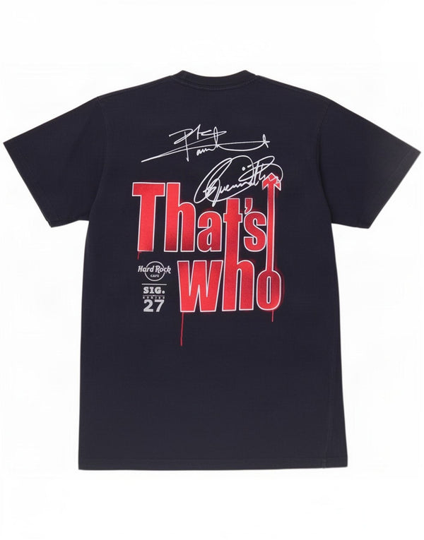 Hard Rock Cafe Ανδρικό γραφικό μπλουζάκι Malta Top Small Navy Blue Cotton