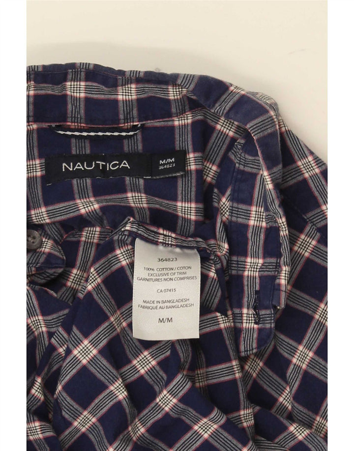 Ανδρικό πουκάμισο Nautica με κοντό μανίκι κανονική εφαρμογή, μεσαίο μπλε ναυτικό, βαμβακερό