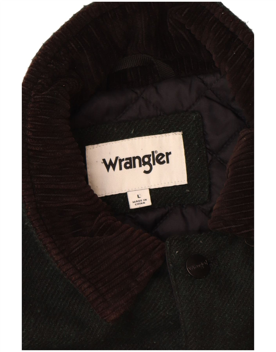 Wrangler Mens Utility Jacket UK 40 Large Green Colourblock Polyester