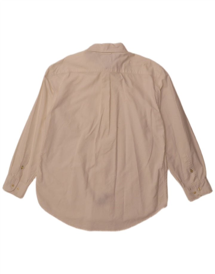 Ανδρικό πουκάμισο Tommy Hilfiger μεγάλο σε λευκό βαμβακερό