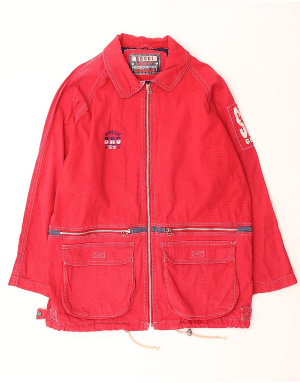 Μπουφάν Brugi Mens Graphic Utility IT 52 XL Red Cotton