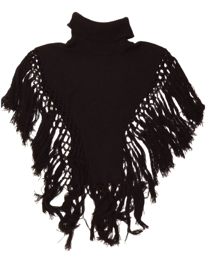 Vintage γυναικείο ρολό Poncho Jumper One Size Μαύρο