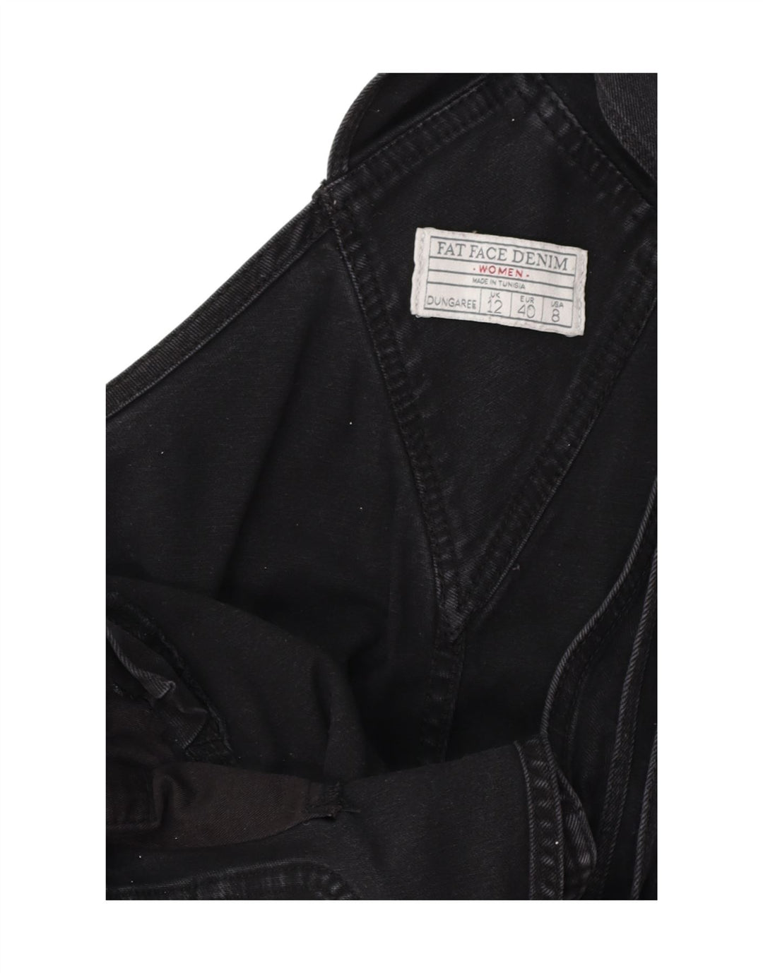 FAT FACE Γυναικείο σορτς Dungarees τζιν UK 12 Medium W34 μαύρο βαμβακερό