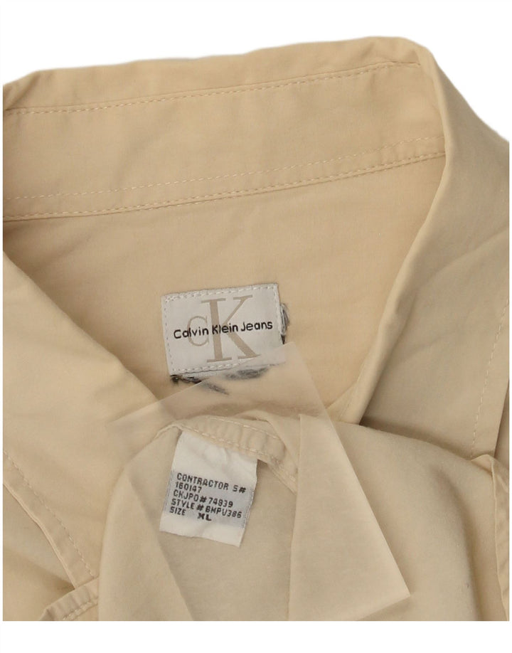 Ανδρικό πουκάμισο Calvin Klein Jeans XL Beige