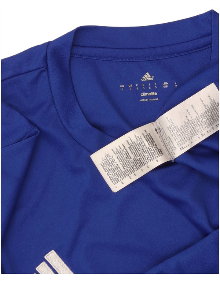Ανδρικό T-Shirt Climalite ADIDAS Top Small Blue Polyester