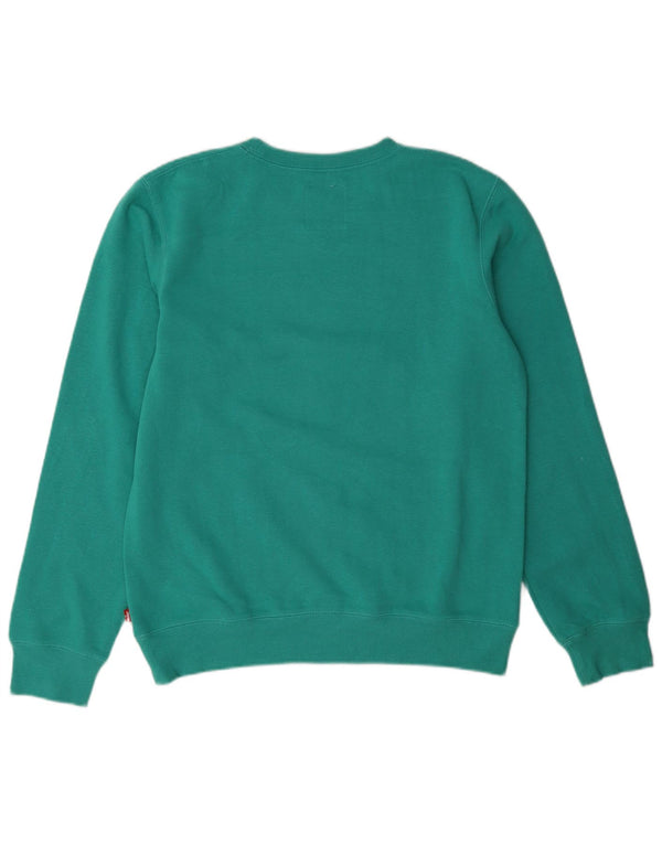 Γραφικό φούτερ Levi's Boys Jumper 15-16 ετών Πράσινο βαμβακερό