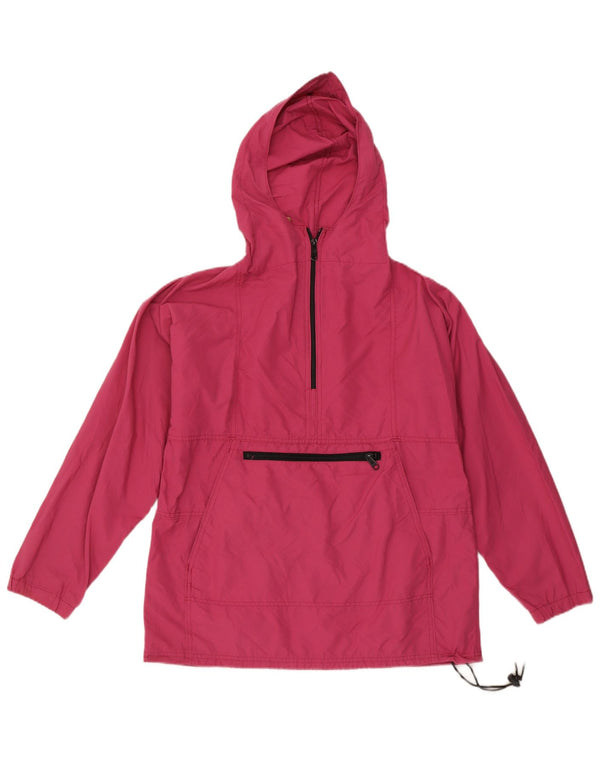 Γυναικείο μπουφάν βροχής με κουκούλα L.L.Bean UK 14 Medium Pink Nylon