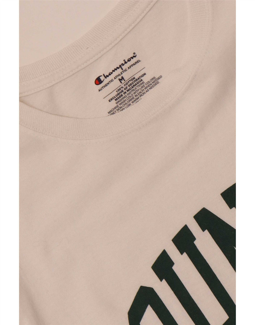 Ανδρικό γραφικό T-Shirt Champion Top από μεσαίο λευκό βαμβακερό