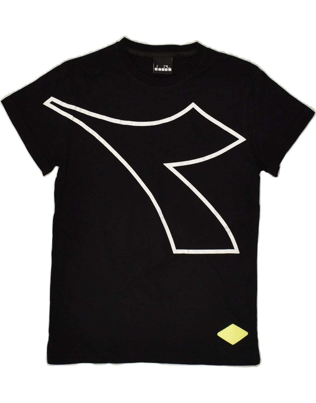 DIADORA Boys Graphic T-Shirt Top 11-12 Years Black Cotton | Vintage Diadora | Thrift | Second-Hand Diadora | Used Clothing | Messina Hembry 