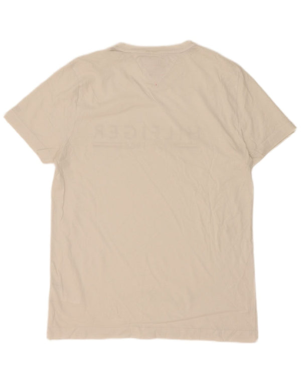 Ανδρικό γραφικό T-Shirt Tommy Hilfiger Top Μεσαίο λευκό βαμβακερό