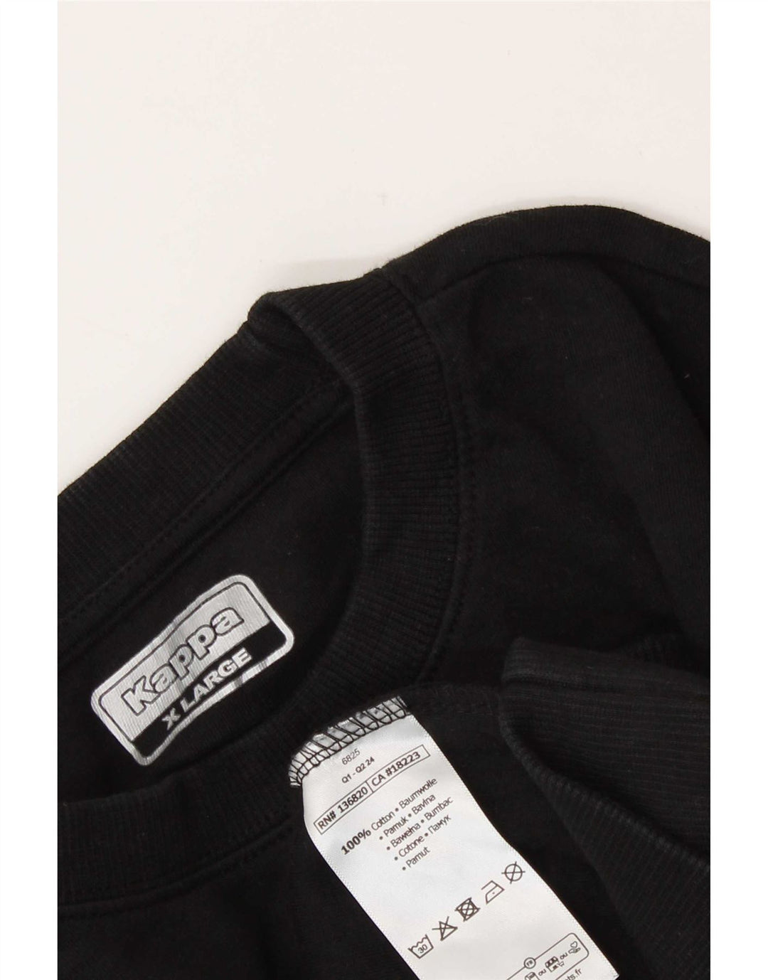 Ανδρικό γραφικό φούτερ Kappa Jumper XL Μαύρο βαμβακερό